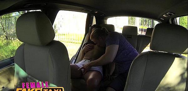  Female Fake Taxi Businessman strikes sexual deal with horny driver